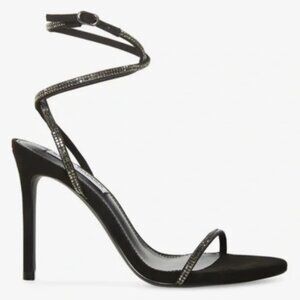 Steve Madden "Aubrey" Black Rhinestone Heels - Size 7